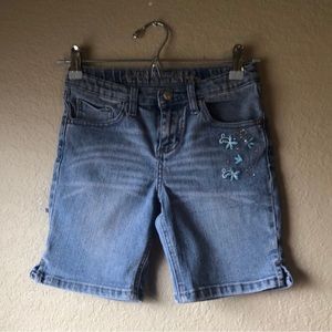 Girls Shorts Vintage Y2K Denim Embellished Blue Jean Bermuda Shorts Girls 10 Reg